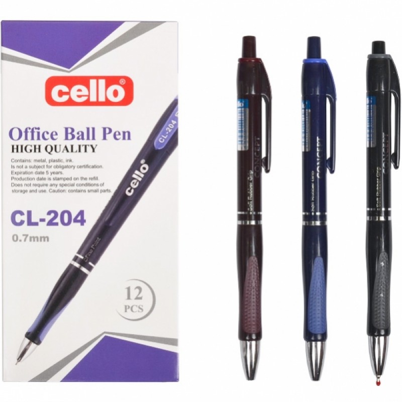 Ручка CELLO автоматическая MEGAPOLIS синяя 0,7мм 2 дизн. CL-204 (12шт/уп)
